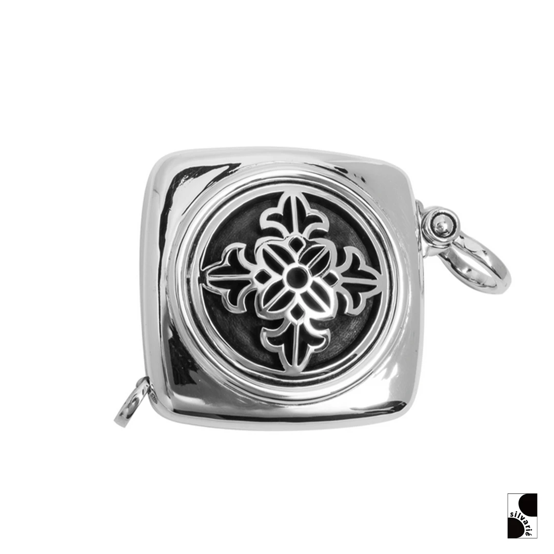 925银银制品 =silvarie=GOGOLLAM 随身mini皮卷尺 925银制外壳