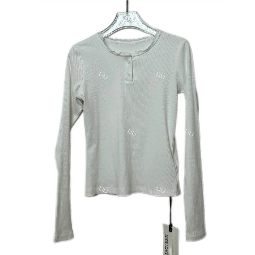 2024年球季新款两粒扣花边坑条上衣1552