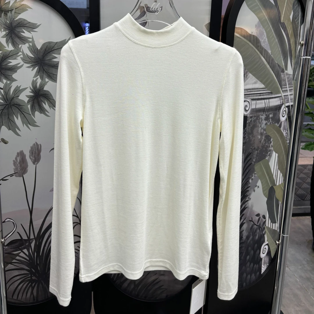 2024年新款打底衫小中领女纯色简单大方11030