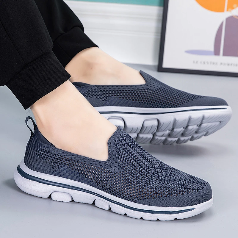 老人鞋男女夏季防滑软底中老年健步鞋男款爸爸鞋一脚蹬男鞋老年鞋