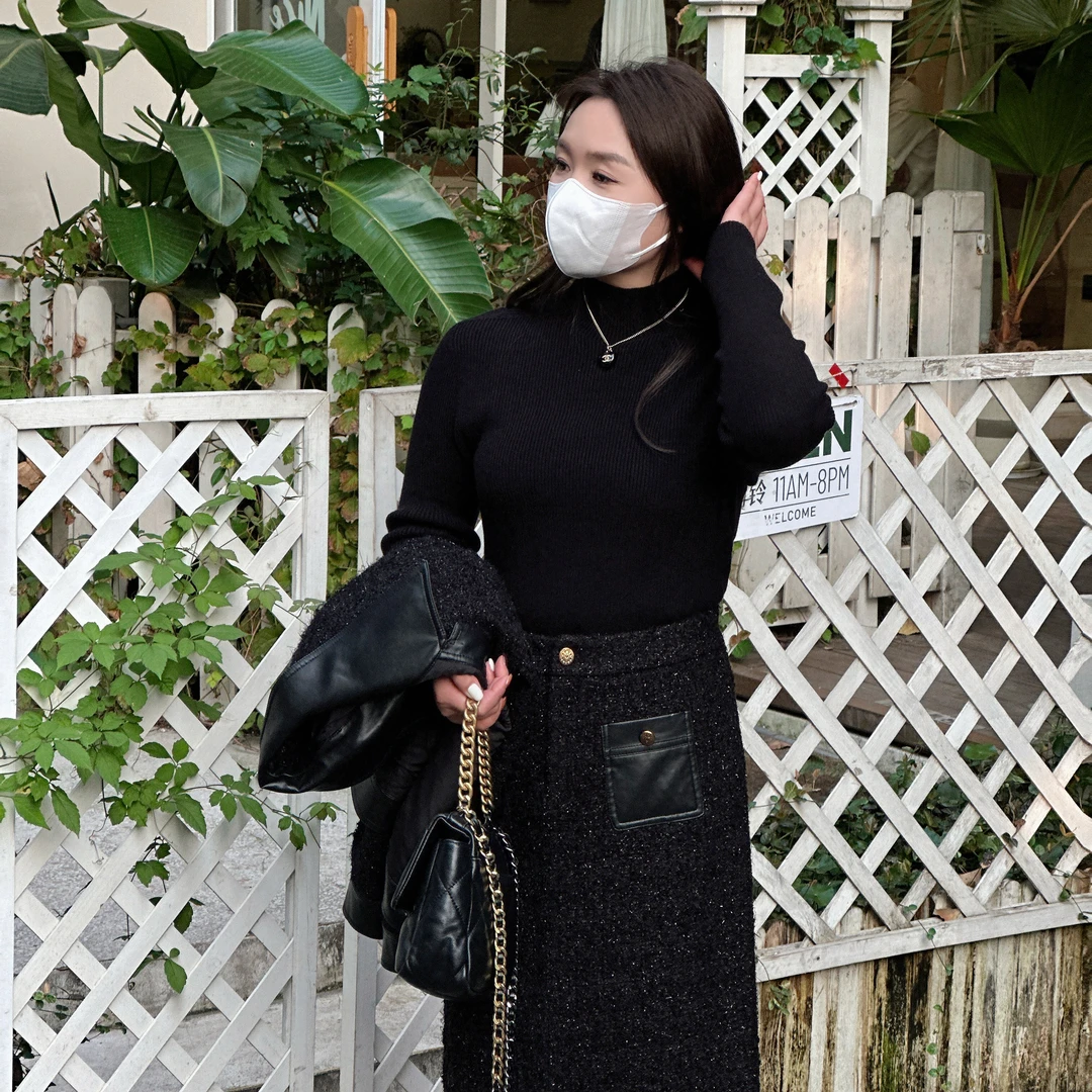 NANXU/楠序楠姐微胖女装 2023秋冬时尚显瘦打底毛针织衫女NN19655