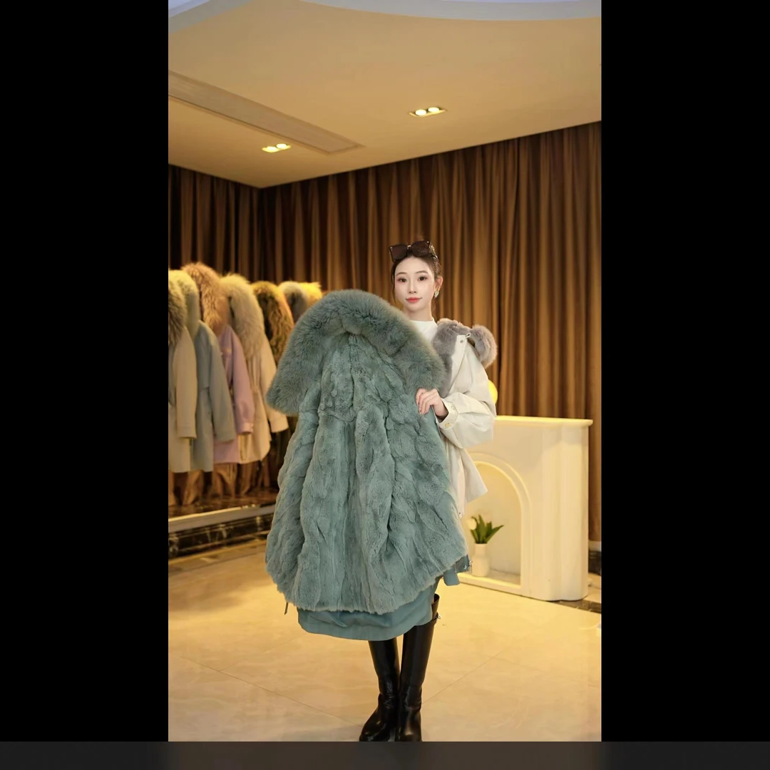 【万人迷升级版】】冬季新款真毛保暖可拆卸派克