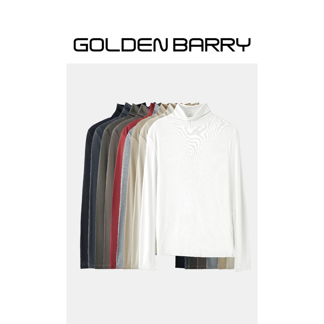 GOLDENBARRY|202282洋气百搭高领天丝羊毛长袖打底T