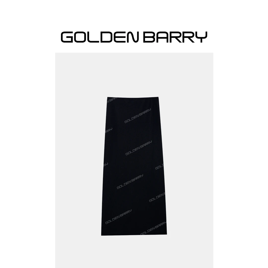 GOLDENBARRY|314049后开衩针织半裙