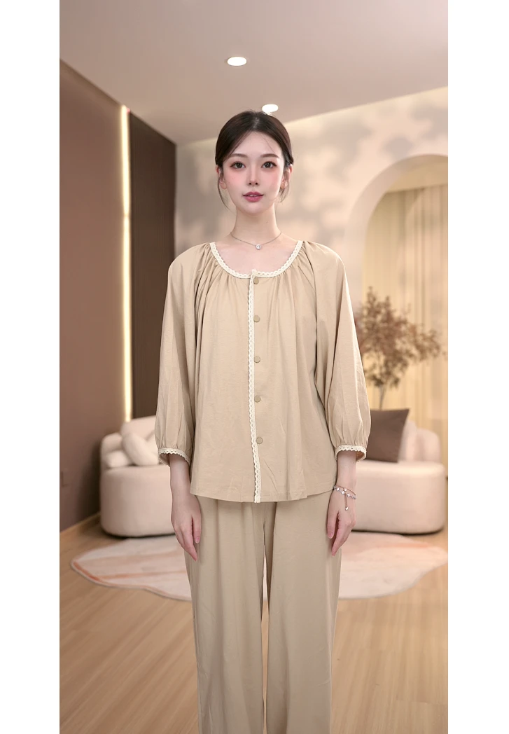 DM定制【寻梦川】高端设计款棉质家居服套装