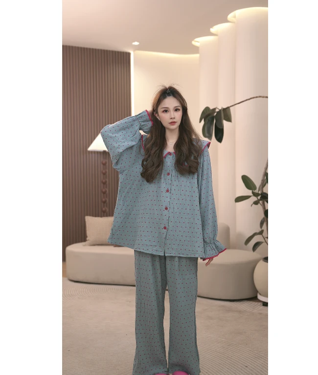 DM【幽蓝好梦】高定设计款时尚家居服套装