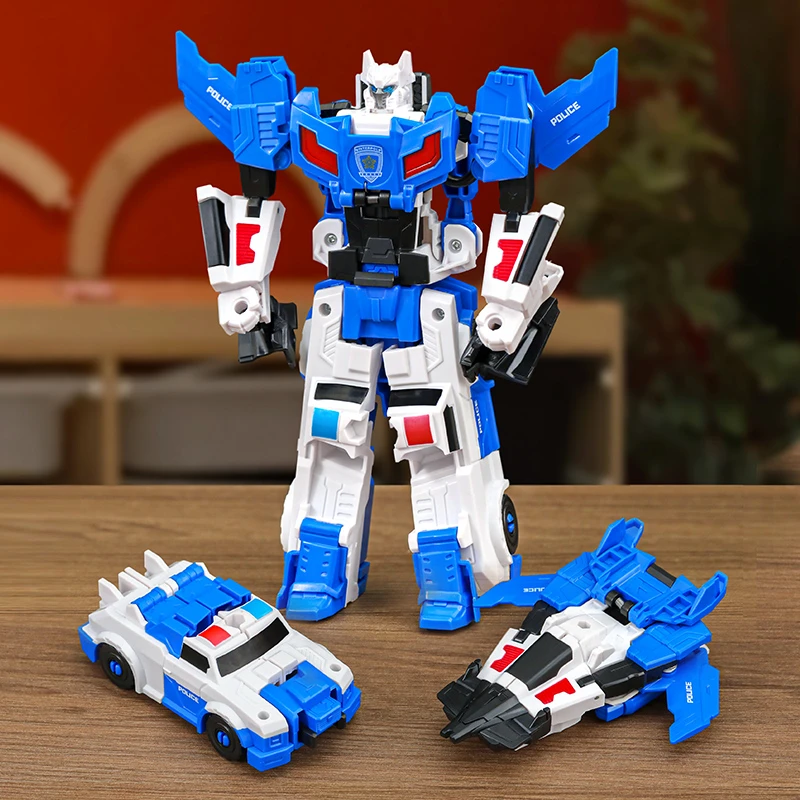 大号变形玩具汽车合体机器人碰撞二合一拼装飞机儿童男女孩模型
