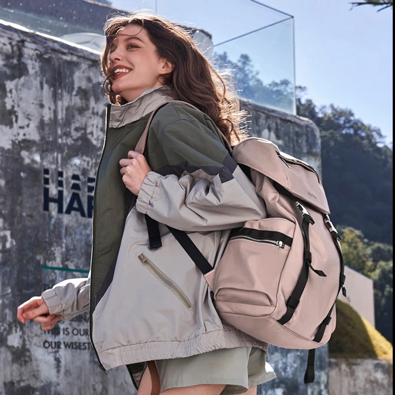 90分复古漫游系列大容量双肩防水旅行包电脑包商务休闲潮流百搭