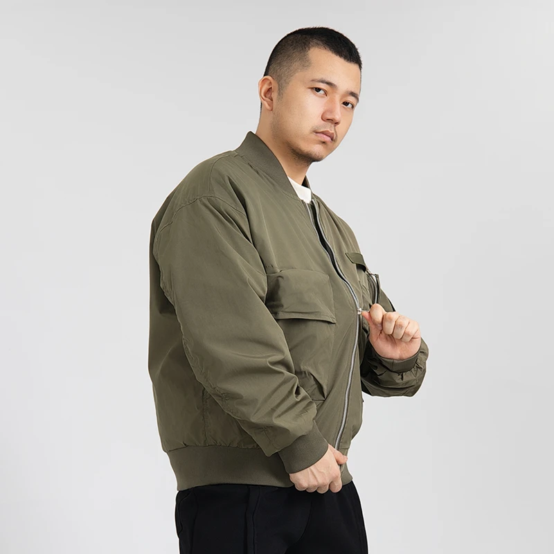 【秋季夹克】飞行服美式复古男士户外冲锋拉链棒球服