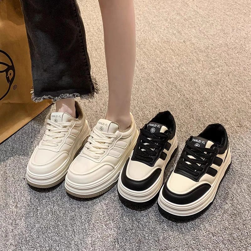 安妤皙&奶油米酥加绒面包鞋7706【A13】