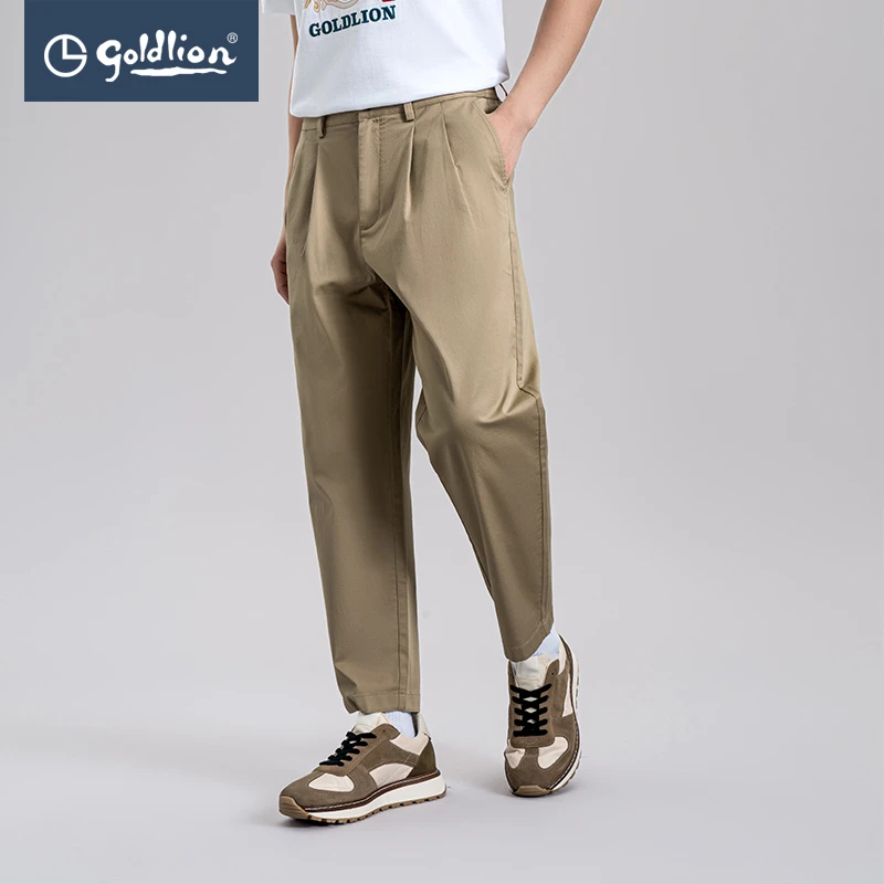 Goldlion/金利来秋季休闲裤男潮宽松直筒户外百搭夏季工装长裤
