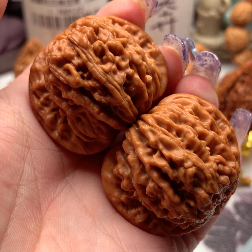 【闪购商品】文玩核桃把件赵*哥汉高楼克隆底  1号