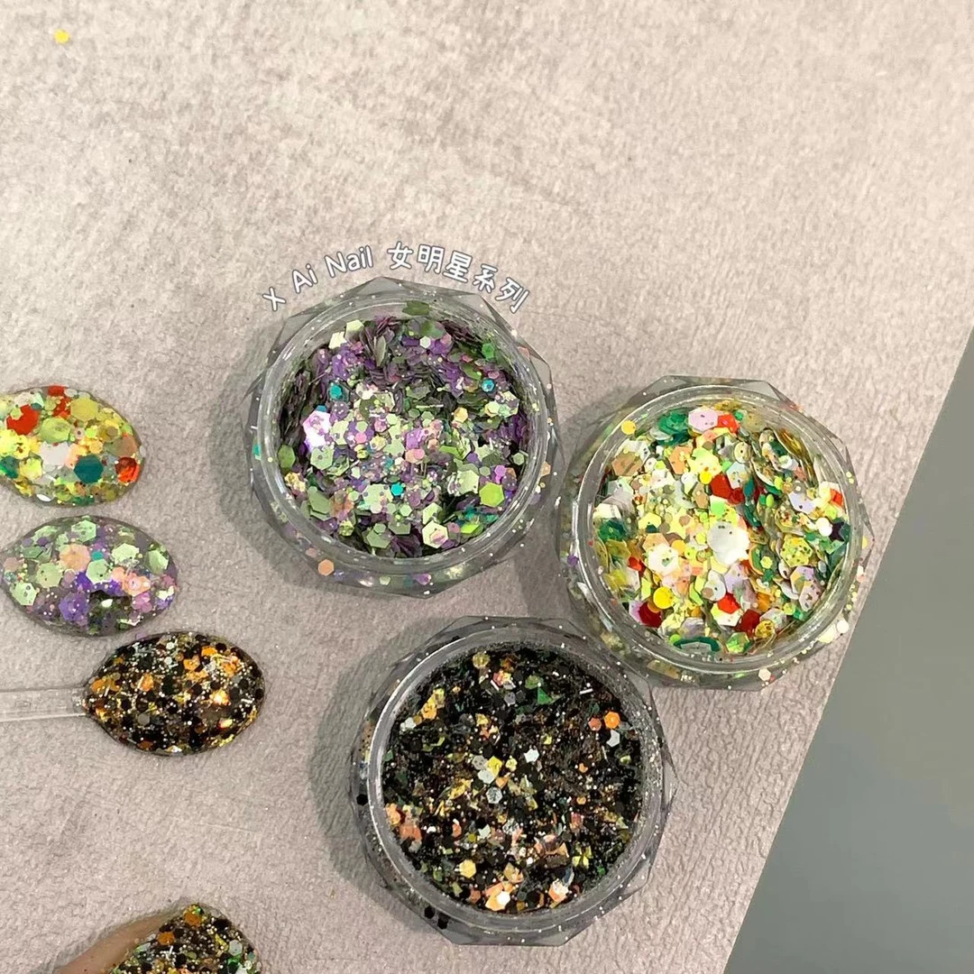 X Ai Nail小爱小众超闪百搭显白美甲闪粉亮片女明星系列