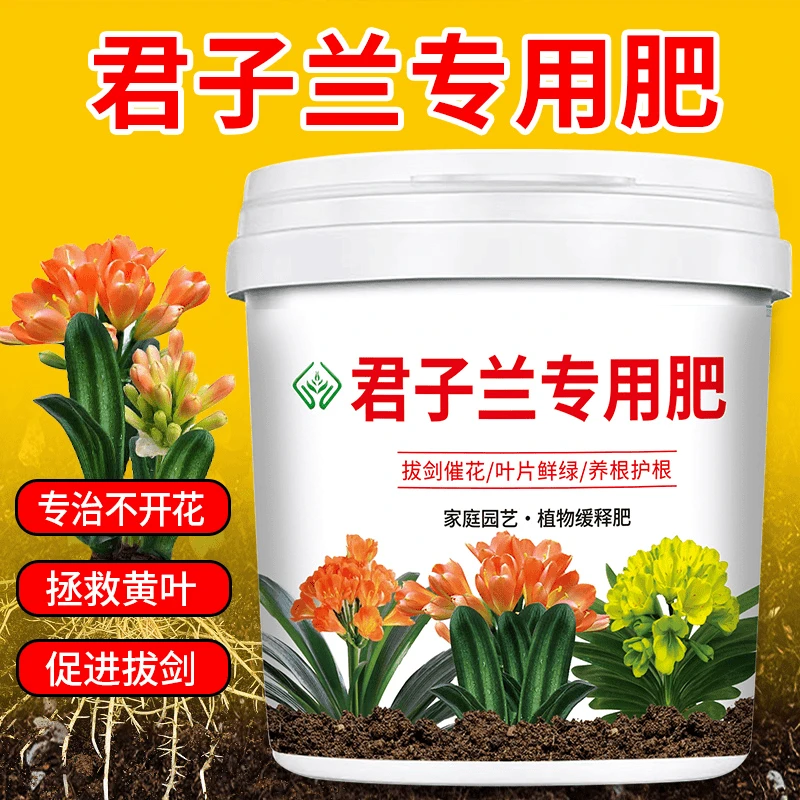 500g君子兰专用肥兰科绿植花卉盆栽颗粒有机肥料催开花延花期缓释