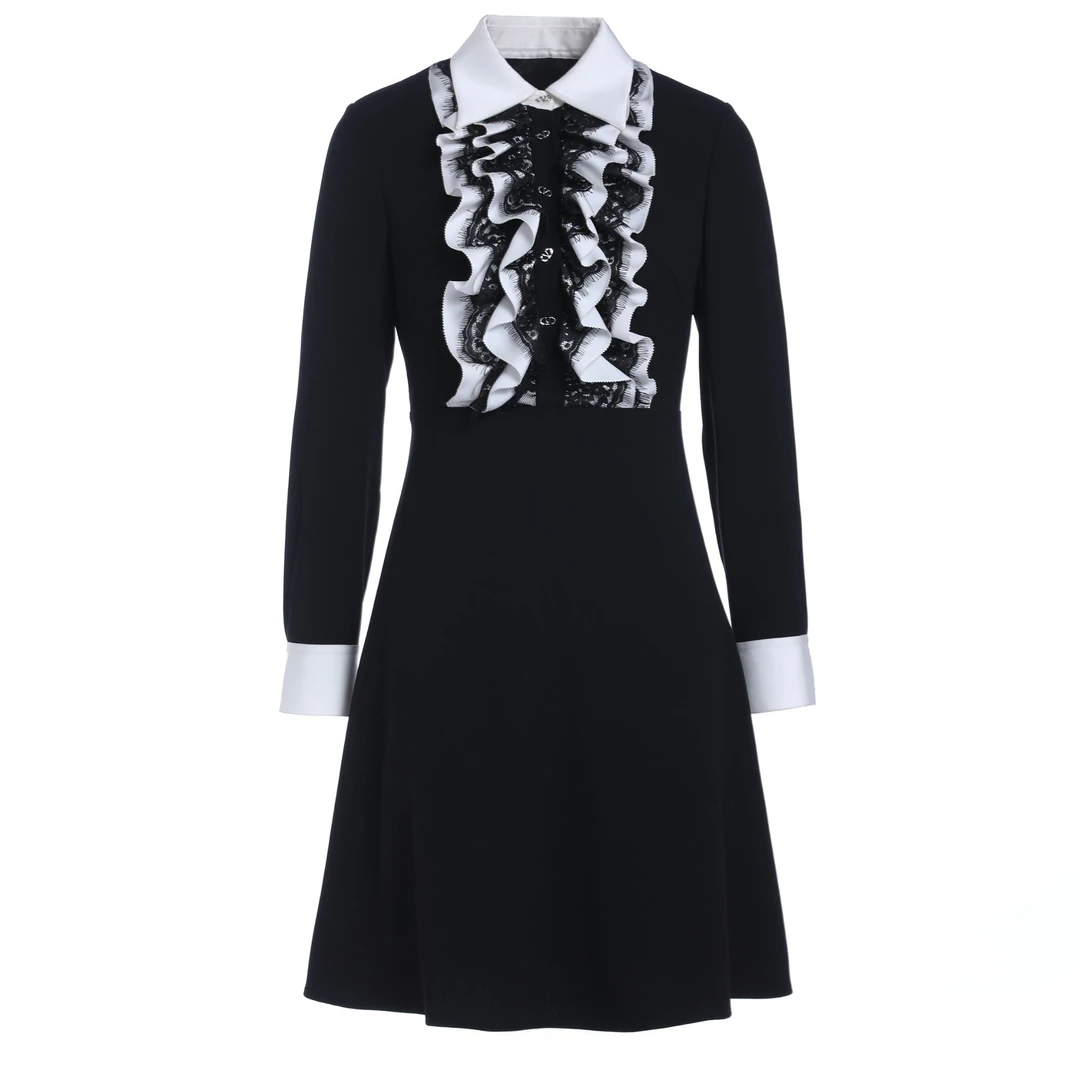 春秋新款轻奢贵气收腰显瘦优雅气质女士连衣裙LBD55012