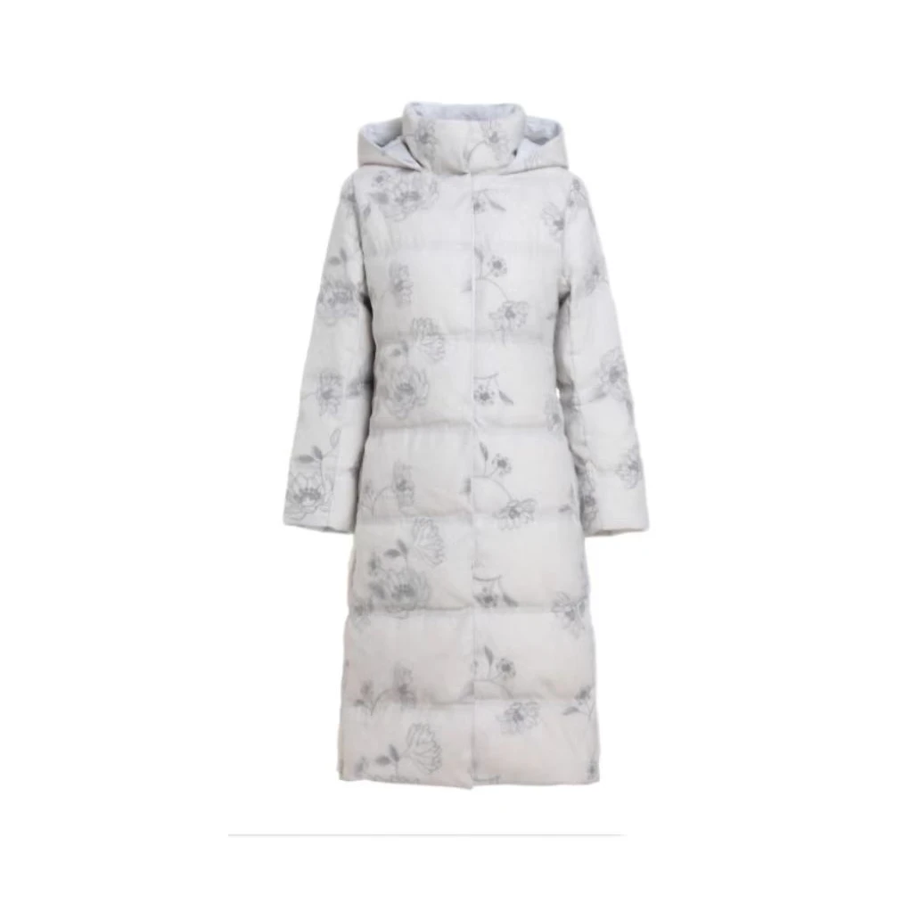 L·W画而诗冬季新款连帽保暖长款羽绒服舒适女外套LBB99005