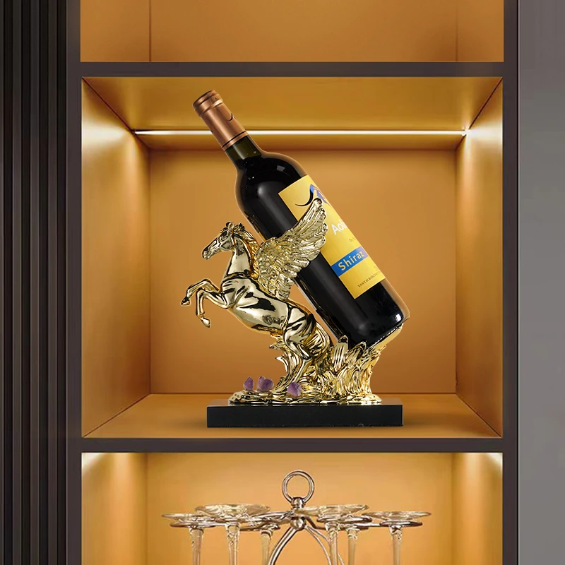 马到成功创意飞马酒瓶架摆件客厅酒柜餐边柜轻奢高档装饰乔迁送礼