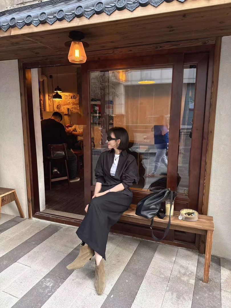 【Winnie】秋冬时髦精穿搭 精致直筒西装半裙 S7528