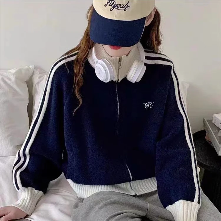 【A01-A46号】2025新款韩版春秋休闲百搭宽松加厚毛衣开衫外套女