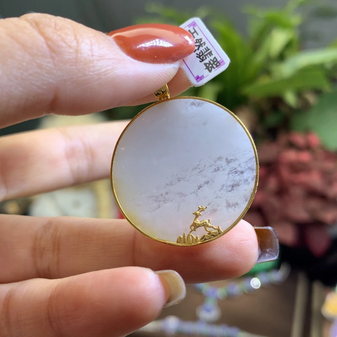 【闪购商品】翡翠颈饰18K金镶嵌