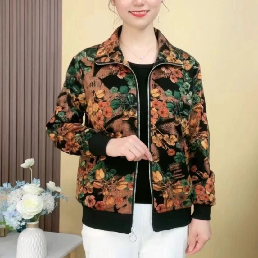 【含泪清仓】春季新款大码女士碎花外套女宽松显瘦遮肉奶奶装夏装