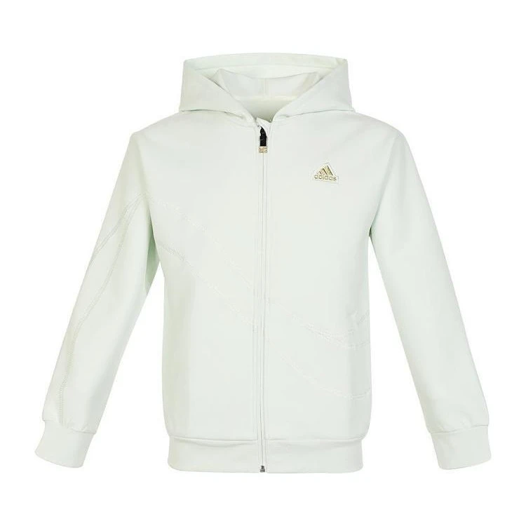 阿迪达斯女大童外套2024新年限定龙年款运动休闲厚连帽夹克IT4056