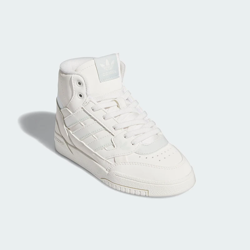 adidas阿迪达斯低帮童鞋24新款男女透气中高帮白鞋运动板鞋IH2183