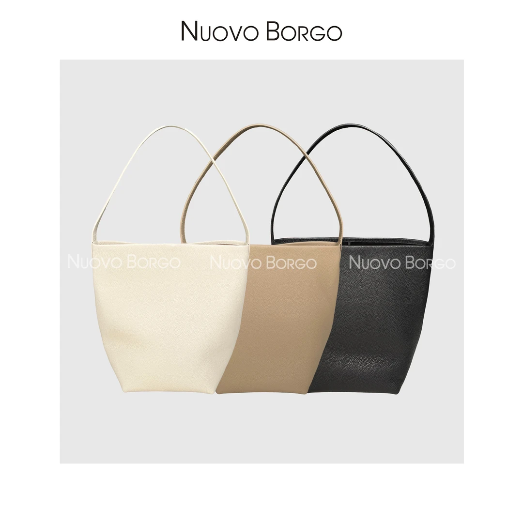 Nuovo Borgo W39/8076 荔枝纹软面牛皮水桶包大容量单肩包手提包
