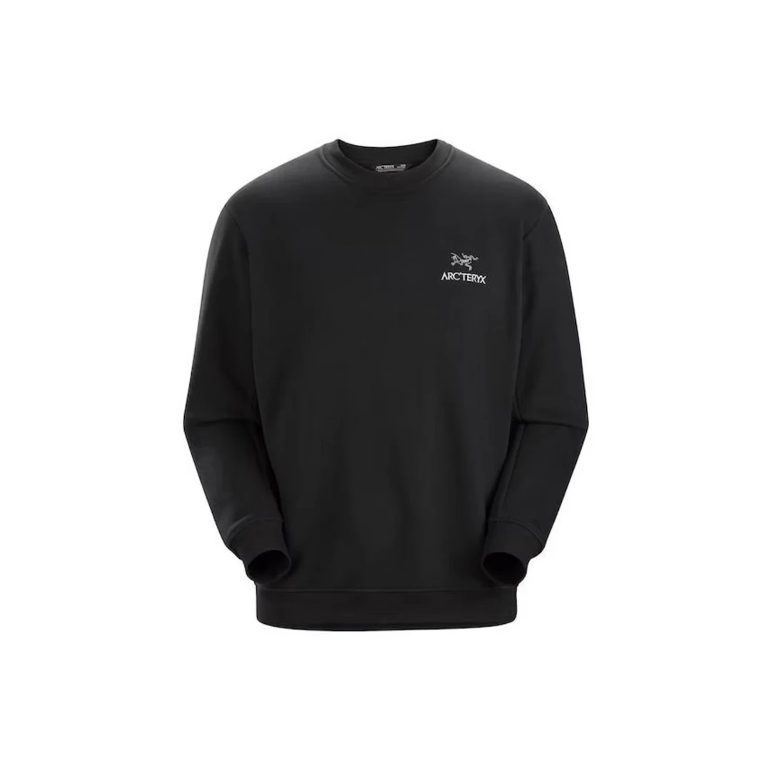 Arcteryx始祖鸟 EMBLEM Logo字母刺绣抓绒保暖圆领卫衣
