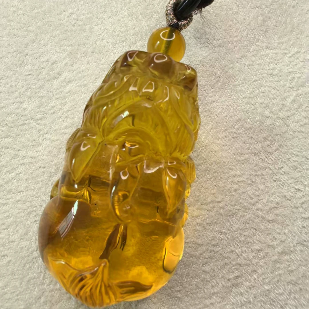 缅甸琥珀净水金珀38.7X24.3X17.3