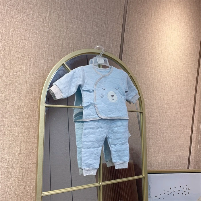 AS011   宝宝蓝色上衣裤子套装