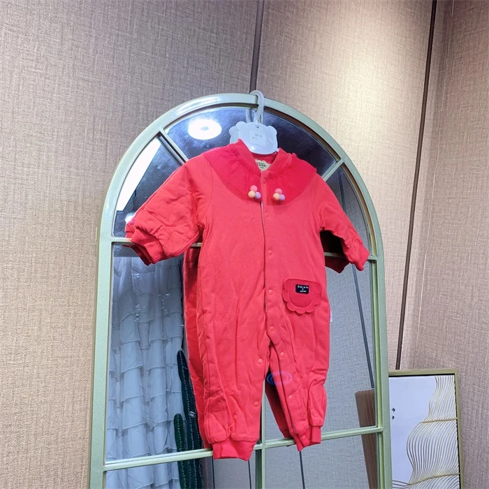 ER171  宝宝红色夹棉连体衣