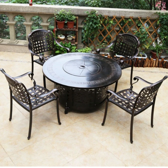 【红兵户外】烧烤桌椅庭院室外露台花园外摆桌椅组合简约休闲桌椅