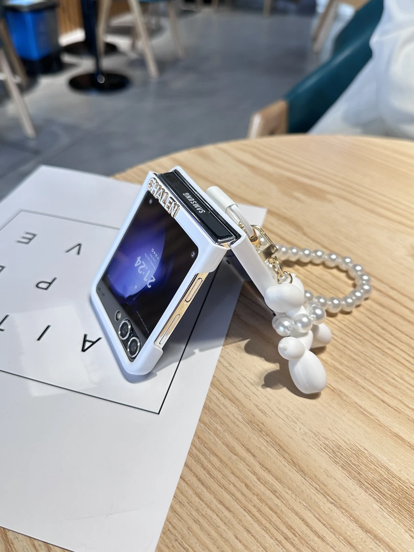 适用三星zflip5手机壳折叠屏高级感z flip5大视窗带外屏膜外壳