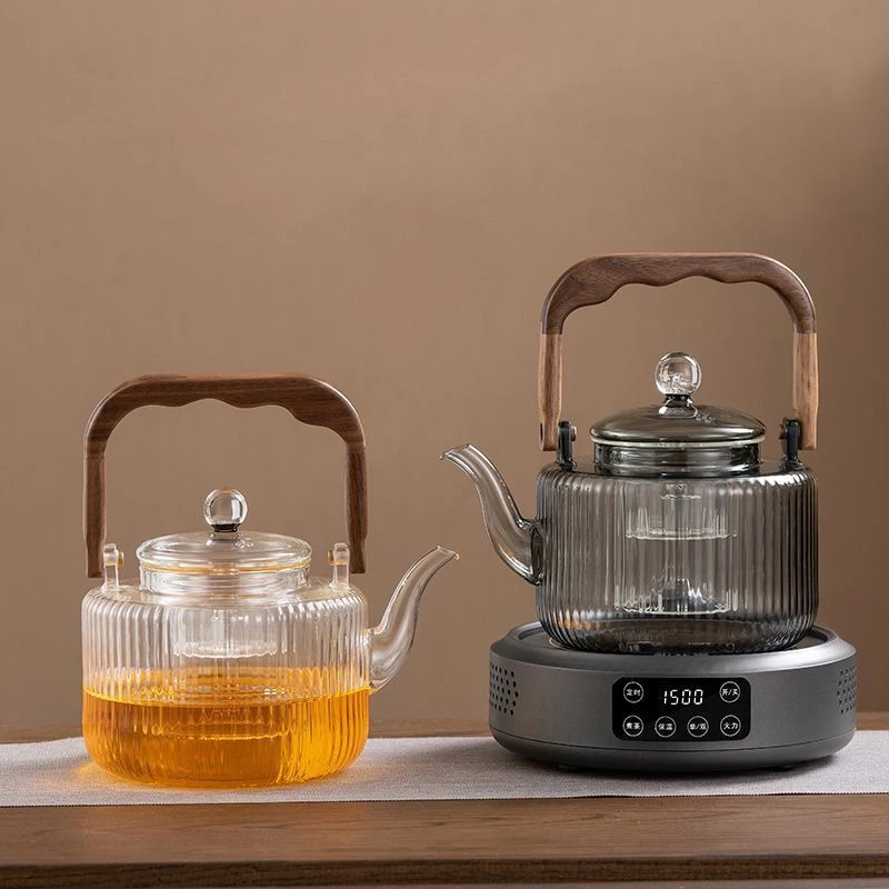 电陶炉煮茶器耐高温玻璃蒸煮一体提梁茶壶泡茶家用茶具烧水壶套装
