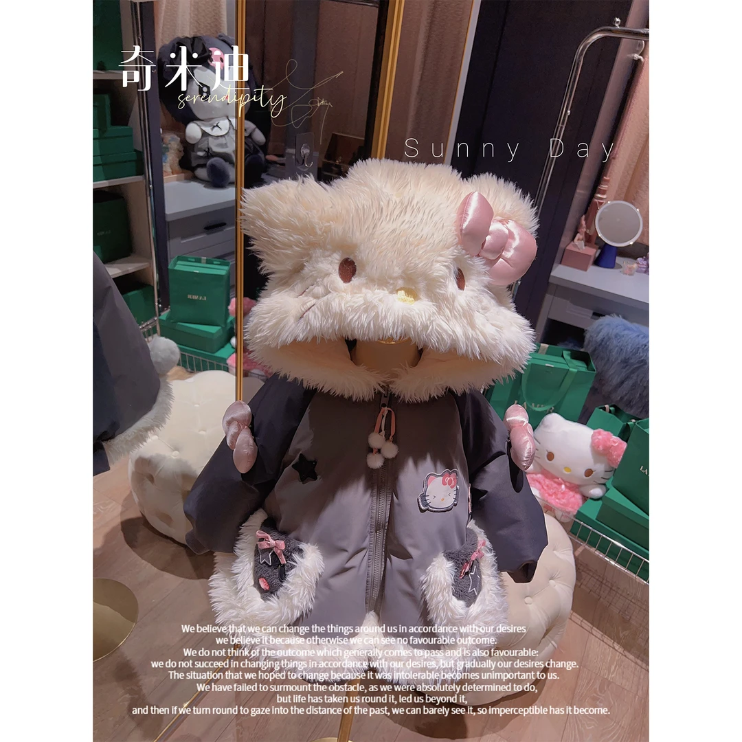【kitty猫】奇米迪女童洛丽塔卡通羽绒服冬季新款儿童羽绒服48398