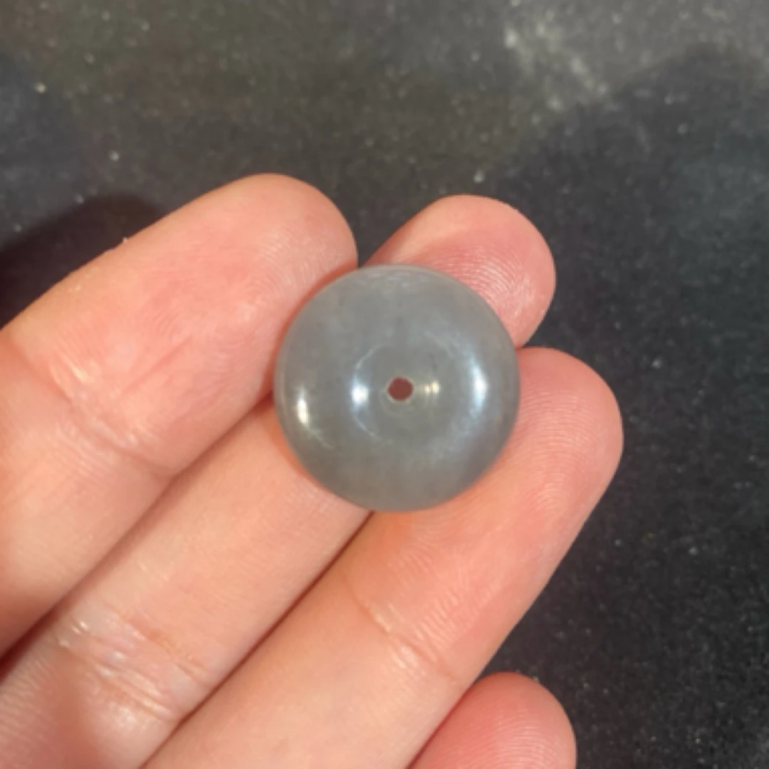 和田玉青花平安扣吊坠挂件20mm