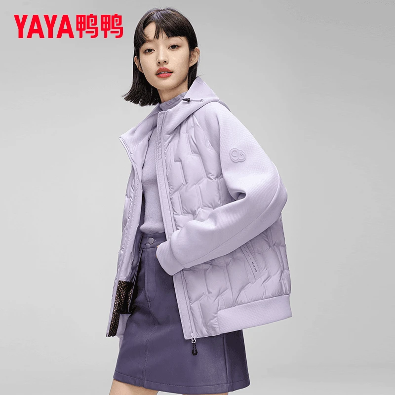 YAYA/鸭鸭爆款时尚轻薄羽绒服男女同款2024秋冬新款休闲保暖外套