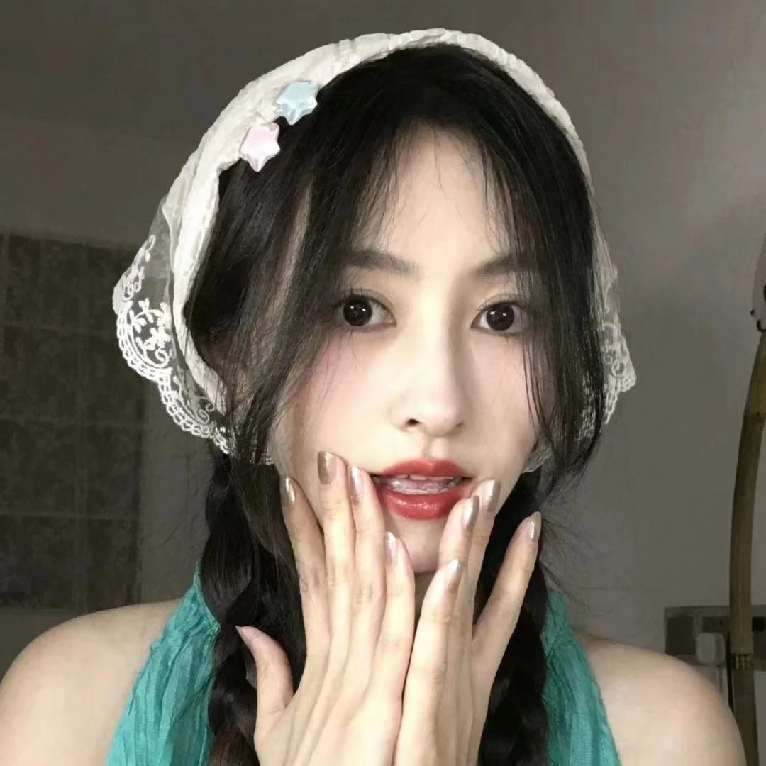 百搭日常蕾丝花边三角巾少女轻薄透气时尚气质夏季甜美头巾发饰