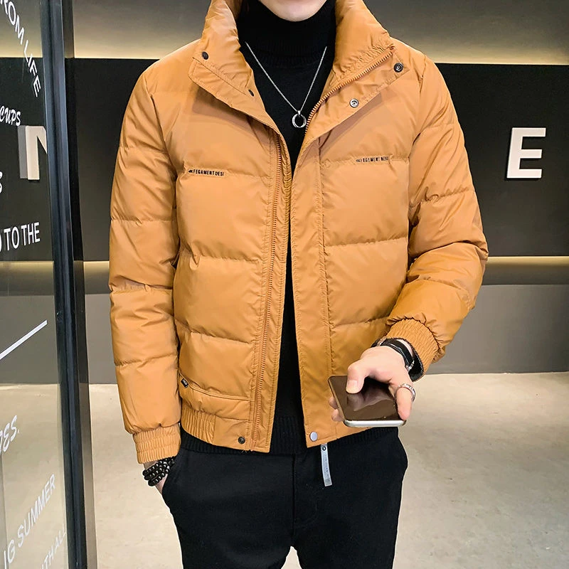 爆款冬季男装羽绒服2023年新款潮牌时尚轻薄保暖冬装立领加厚男款