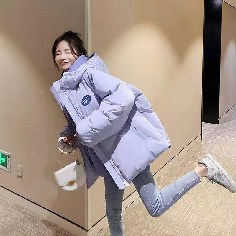 新款韩版ins羽绒服女新款保暖棉袄外套冬季学生宽松棉衣面包服款