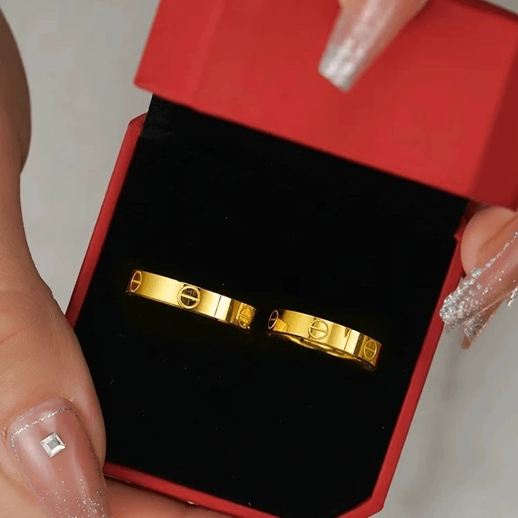 【情侣对戒】时尚经典版一字戒指百搭戒指（一个装）K3