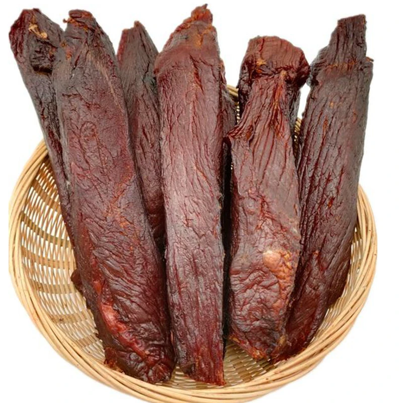 柴火烟熏腊牛肉 湖南农家土黄牛腊牛肉冷烟慢熏一斤装