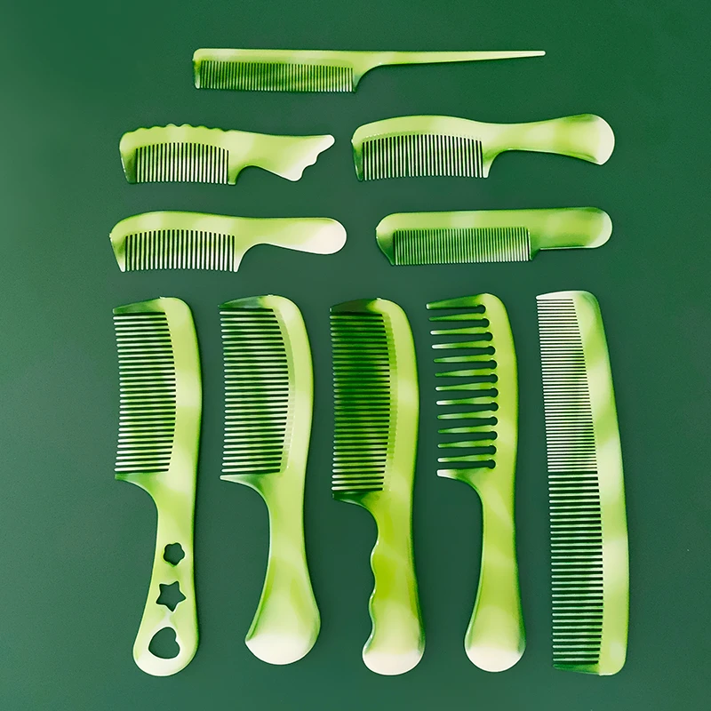 10件套牛筋梳套装梳子女士专用长发牛筋家用随身大齿排理发梳发饰