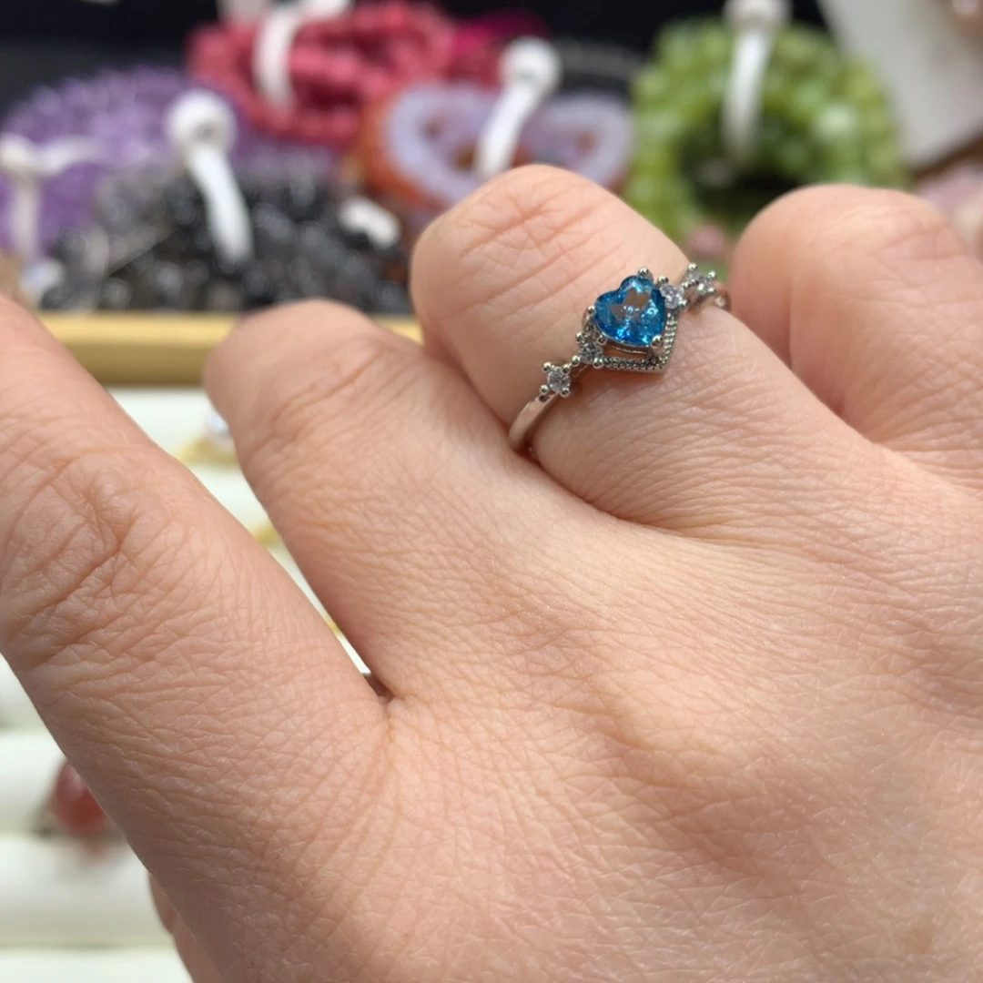 【闪购商品】托帕石戒指银S925镶嵌