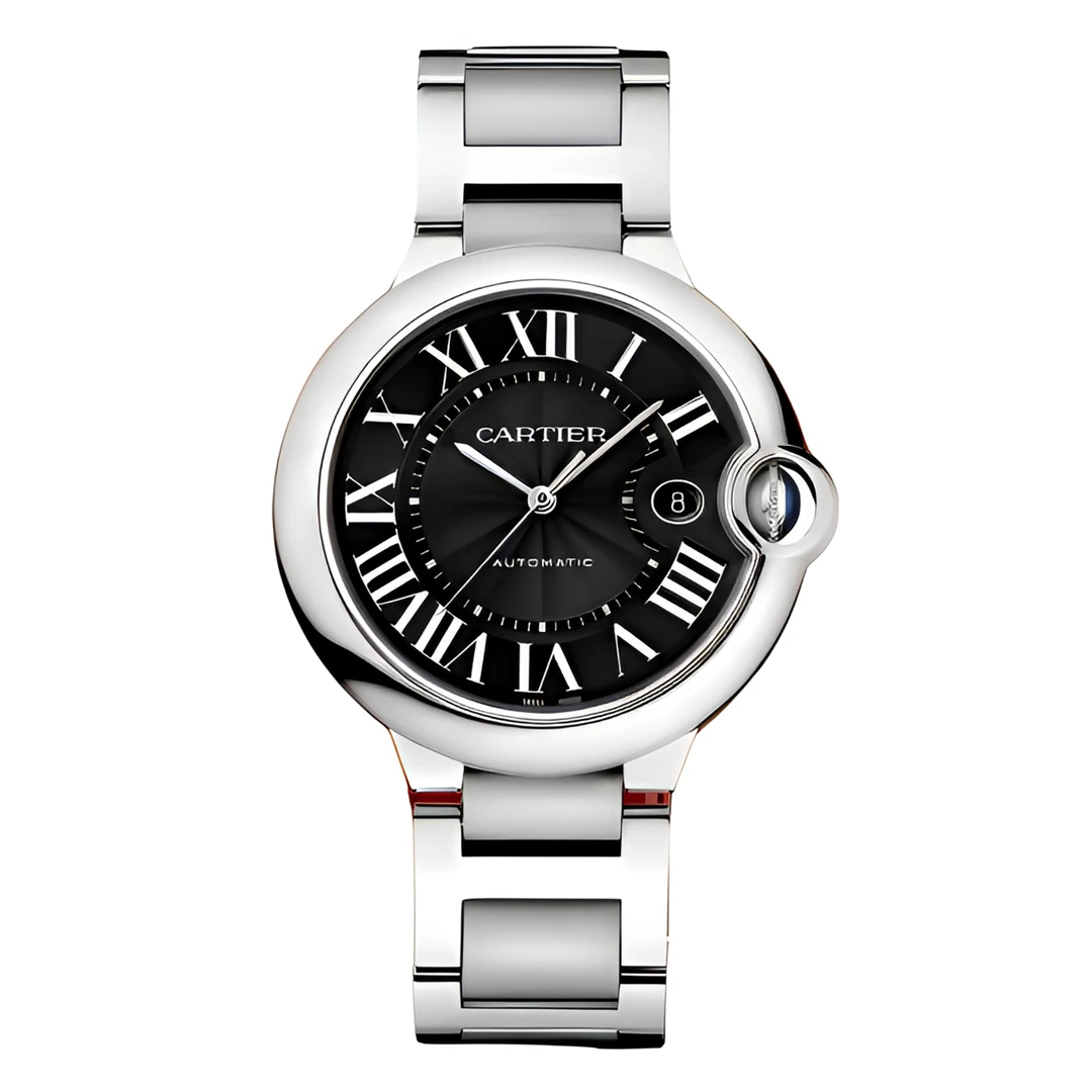 99新 Cartier/卡地亚 蓝气球黑盘钢带/W6920042/42mm自动机械男表