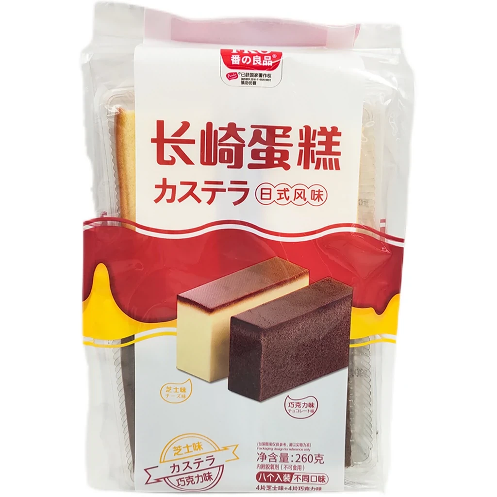 FKO长崎蛋糕巧克力味芝士味 260g