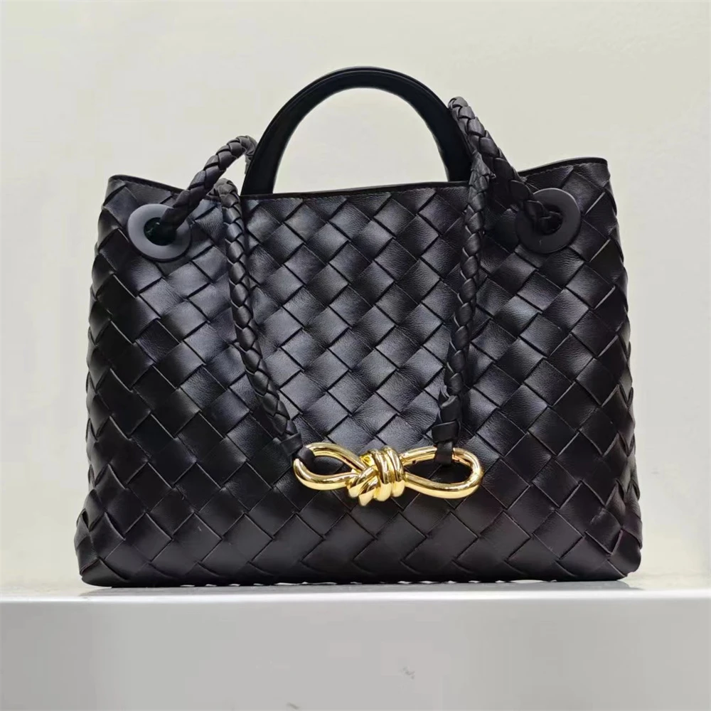 轻奢经典羊皮金属绳编织包S195