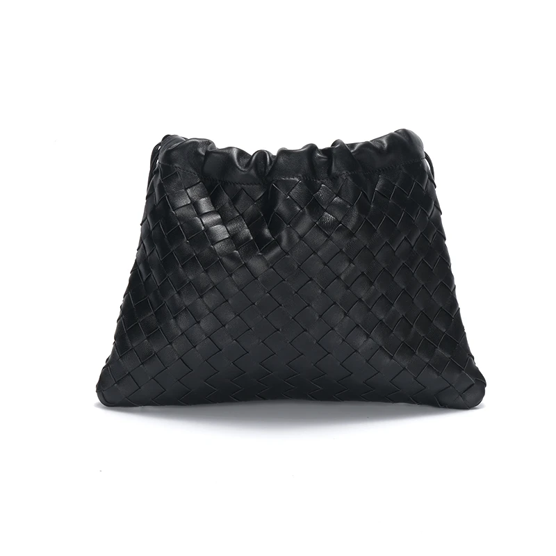 都市简约编织羊皮Dustbag编织福袋包包1438