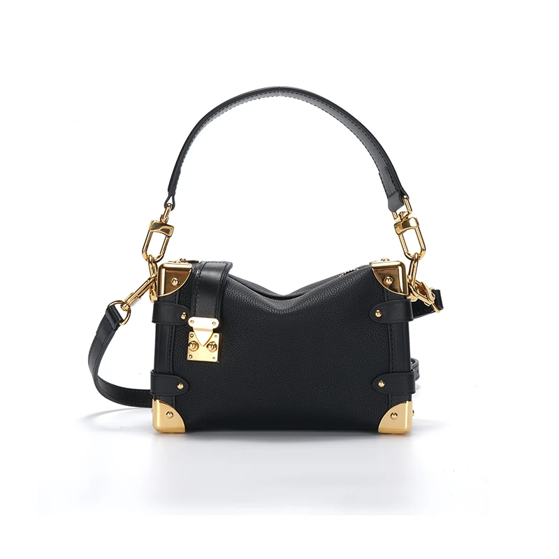 时尚大容量简约便携粒面牛皮女包1351